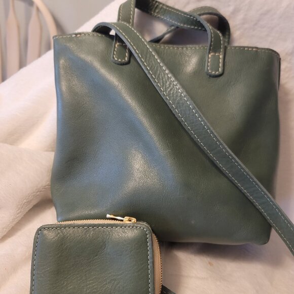 Portland Leather Eucalyptus Mini Crossbody (Bag only, wallet not included) - Picture 2 of 7